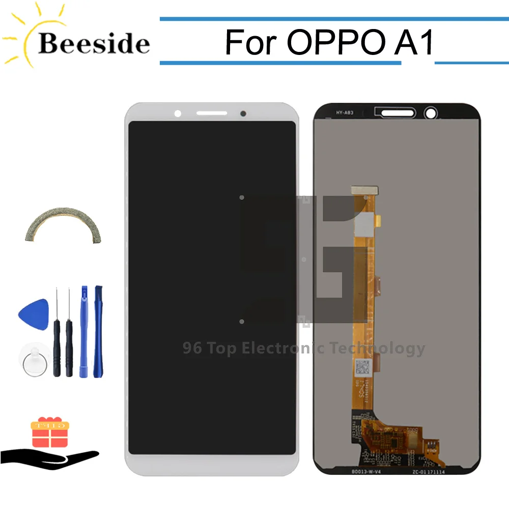 

AA+ Quality LCD 5.7'' Black / White For OPPO A1 LCD Display Touch Screen Digitizer Assembly Replace For OPPO A1 With Tools