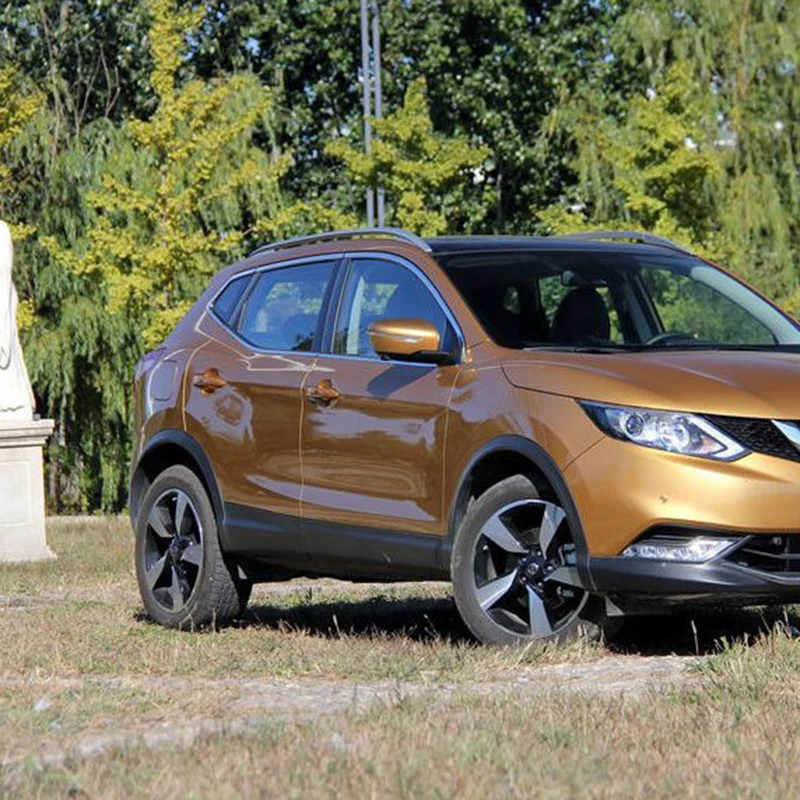 8 X черное зеркало лицевое окно столб стойки обшивка PRO для NISSAN QASHQAI- PC пластик Простота установки