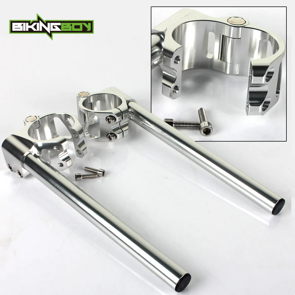 

BIKINGBOY 7/8" 1 Pair 50mm Split Clip Ons Handlebar For Ducati Monster 620 696 1100 S4R S4RS Tricolore Testastreeta Dark
