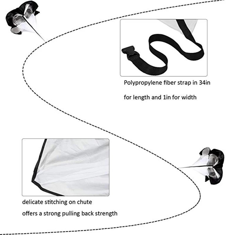 Бег скорость тренировки 56 дюймов Скорость тренировочный парашют сопротивления зонтик бег желоб и фитнес взрывной силовой тренировки