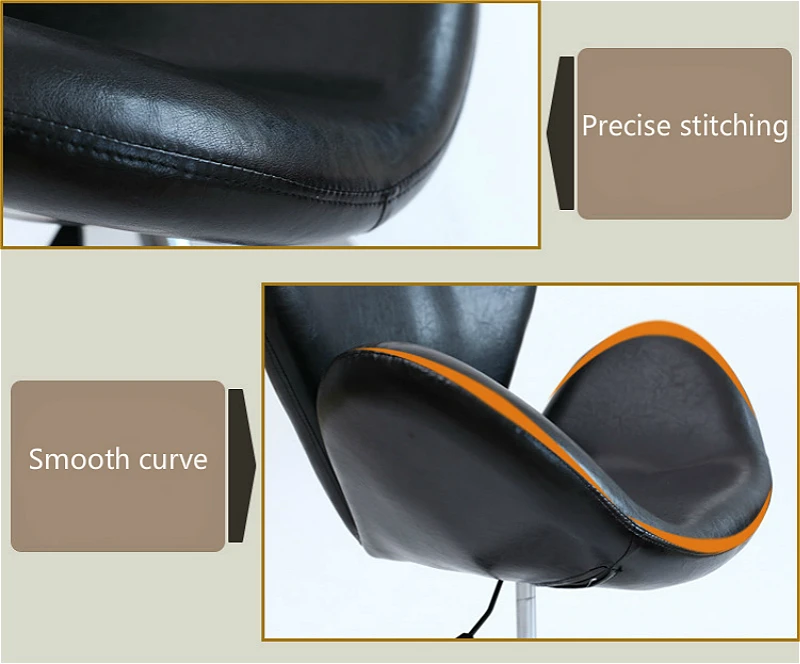 PU Leisure Chair Lifted Rotated Household Living Room Chair Multi-function Office Staff Meeting Chair Stable Bar Stool