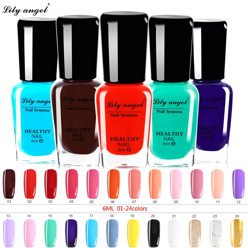 Lily angel 24Bottle/LOT New Nail Polish/stamp polish Wholesale price 24colors Optional 6ml For