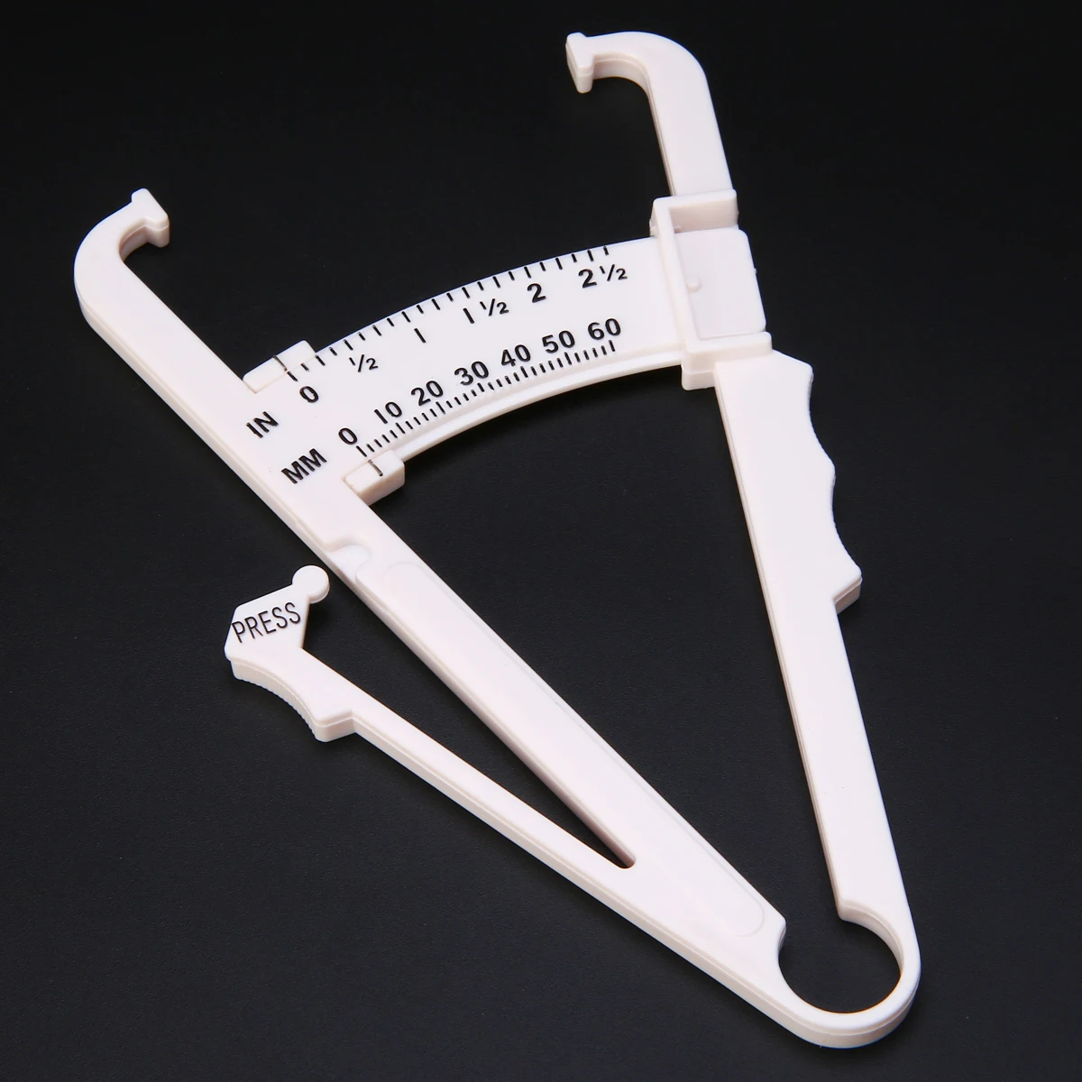 2Pcs/Set White PVC Body Fat Caliper Measuring Tape Tester Lightweight Fitness Lose Weight Equipmnet For Body Building