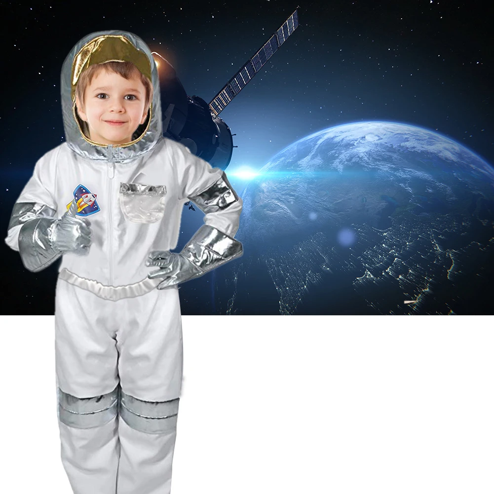 Один комплект; детский крутой костюм космонавта; праздничный костюм для ролевых игр; карнавальный костюм на Хэллоуин; Карнавальный костюм для мальчиков; сценическое шоу; человек-ракета