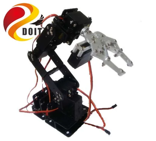 6 Dof Robot Arm +Mechanical Claw+6PCS High Torque Servos + Large Metal Base DIY RC Toy Robot Arm Manipulator Paw2