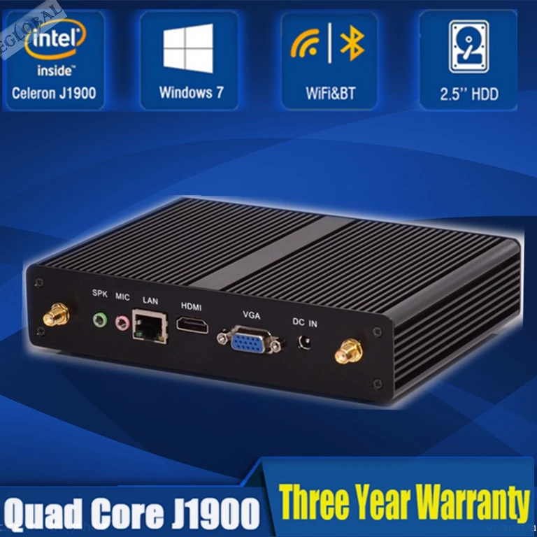 Mini PC J1900 Intel Quad Core Max 2.42GHz 4 Threads Intel HD Graphics HTPC 1080P TV Box Windows Mini PC Linux Ubuntu Small PC