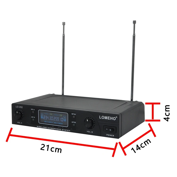 LOMEHO LO-V02 VHF двухканальный ручной микрофон для караоке семейные вечерние беспроводные микрофон ручной беспроводной микрофон