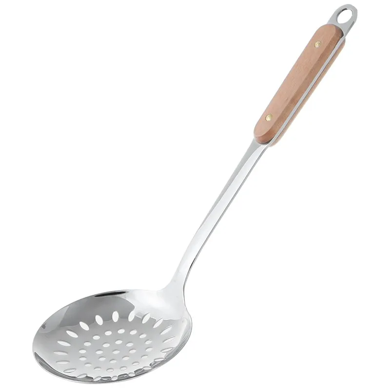 Cooking Tool stainless steel Long wooden handle Kitchen Utensils Set Spatula spoon Colander Gadgets Dining Accessories supplies Cooking Tool stainless steel Long wooden handle Kitchen Utensils Set Spatula spoon Colander Gadgets Dining Accessories supplies