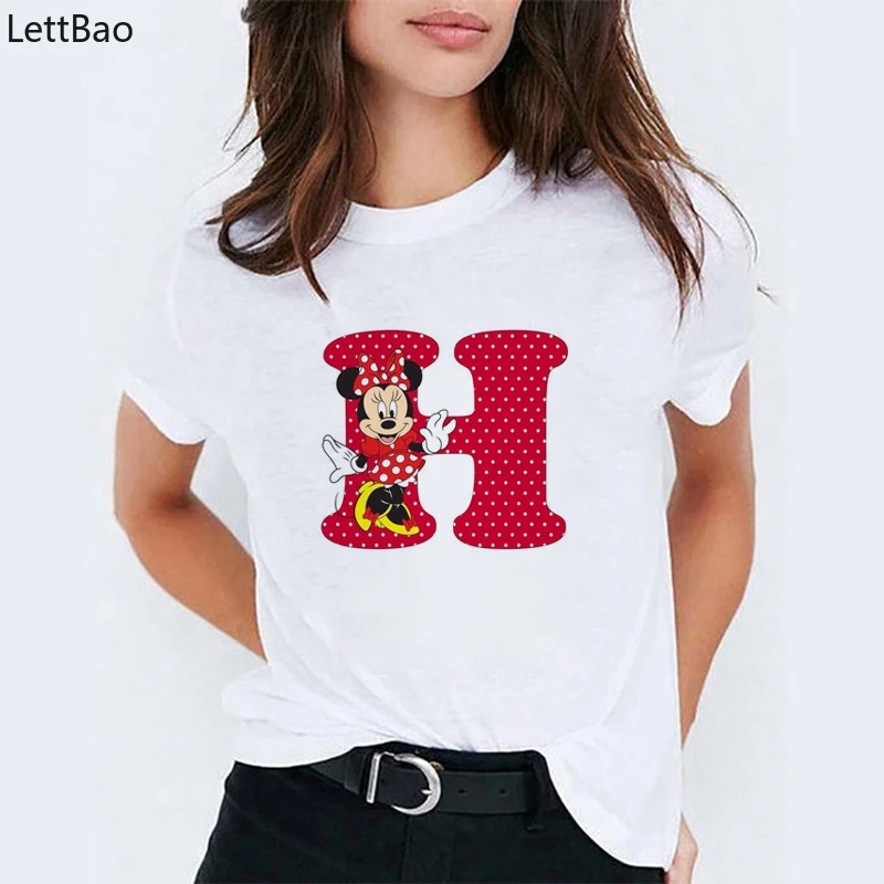 

Vogue Funny Cartoon Mickey t shirt women print couple clothes white cotton Tee Shirt Femme korean style 90s aesthetic t-shirt