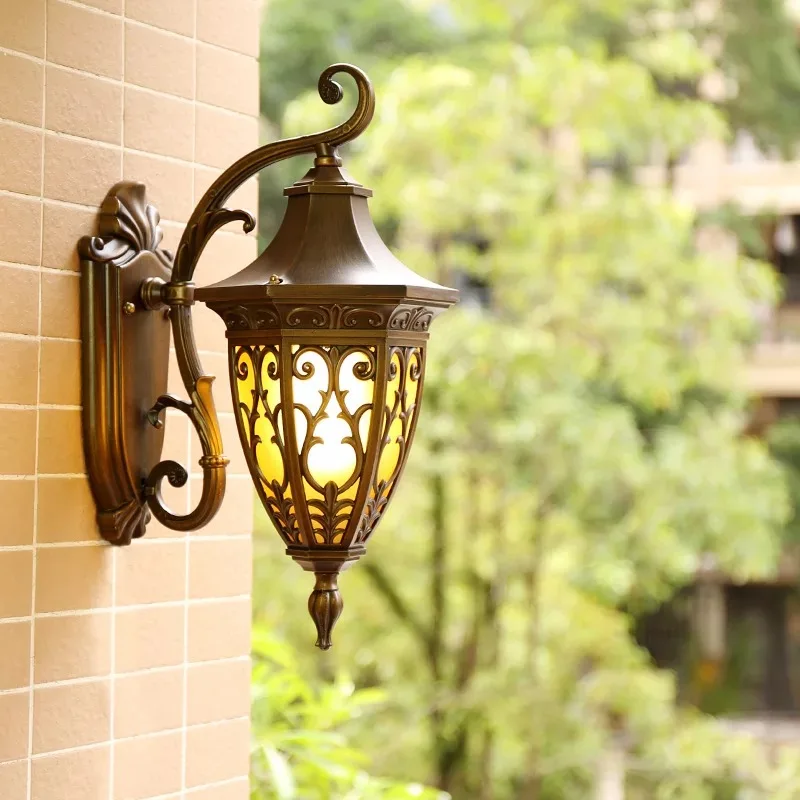 

HAWBERRY LED Outdoor Waterproof Creative Courtyard Bar Wall Lamp Home Retro American Interior Stairwell Aisle Corridor Light
