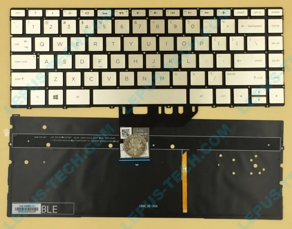 

English US backlit keyboard for HP 13-AD golden color with backlight keyboard