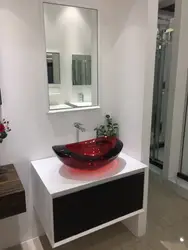800 мм столешницей смола бассейна твердая деревянный Ванная комната тщеславие гардероб шкаф с зеркалом 2011-2