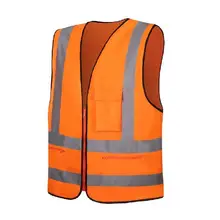 Светоотражающий жилет безопасности с застежкой-молнией