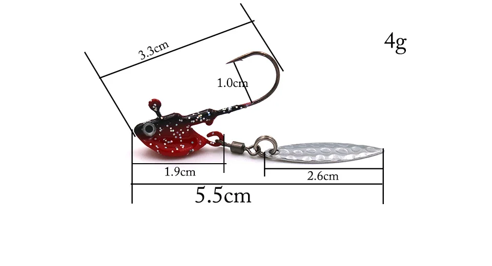4 г 7 г 10 г 14 г 21 г свинцовая головка крюк с спиннером ложка рыба реалистичные джиг голова крючком Мягкая приманка червяк личинка приманка личинка крючок