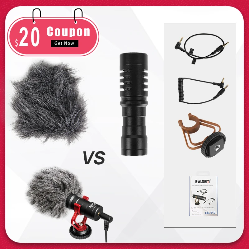 

Forzago MM1 Pro Condenser Microphone Studio Wireless Mic for Youtube Video Phone Xiaoyi Samsung Nikon Canon DSLR PK RODE
