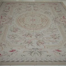 12.05 'x18. 4' ковры aubusson бежевый medallian шерстяные ковры aubusson для украшения дома bedrooom ковры