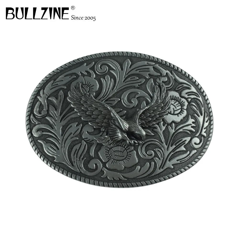 

The Bullzine Eagle belt buckle with pewter finish FP-03285 suitable for 4cm width snap on belt