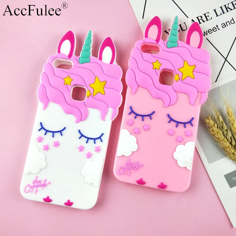 

3D Fashion Cartoon Pink Unicorn Silicone Case For Huawei P8 Lite 2017 /Honor 8 Lite 5.2" Cute Rabbit Horse Soft Cover