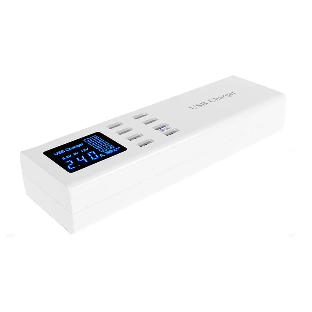 Быстрая зарядка нескольких USB QC3.0 быстрое зарядное устройство светодиодный индикатор питания дисплея адаптер