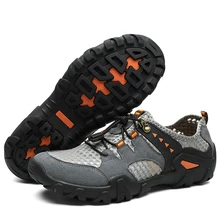 Мужские пляжные тапочки Уличная обувь для водных видов спорта походные летние дышащие кроссовки мужские Нескользящие альпинистские спортивные эластичные туфли мужские