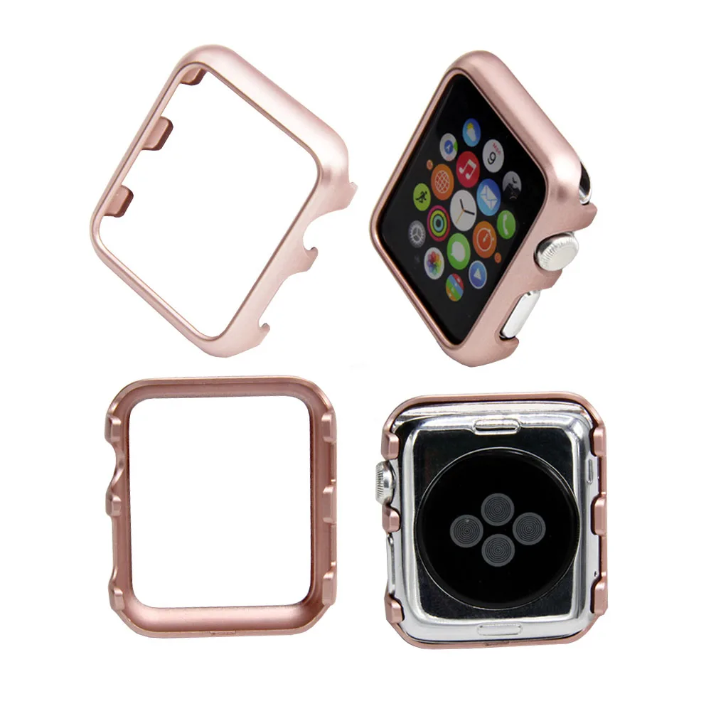 Case Cover for Apple Watch Band 42mm 38mm iWatch 3 2 1 Frame PC Protective Bumper Case Gold Plating Shell Case Cover for Apple Watch Band 42mm 38mm iWatch 3 2 1 Frame PC Protective Bumper Case Gold Plating Shell