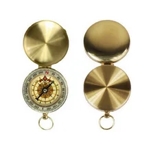 Портативный карманный золотистый Компас для походов на природе