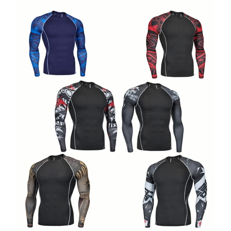 

Men's Long Sleeve Compression Cool Dry Baselayer Sport Gym Tight Tops Cycling Equipment Riding Equipment