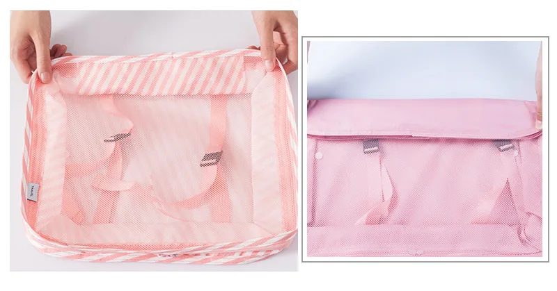 Портативная Упаковка Кубики Органайзер мода двойная молния папка непромокаемая сумка, полиэстер водонепроницаемый багаж дорожные сумки