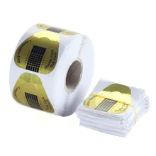 Conjunto de pontas de unha acrílica para manicure, kit de formas de manicure para arte de unha francesa, acrílico uv com 100/500 peças ferramentas,