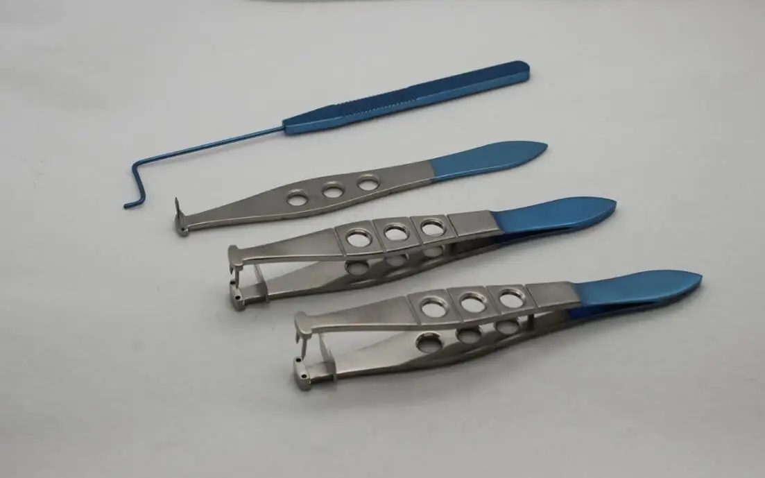 

Titanium Blepharoplasty Tweezer Double Eyelid Forceps Kit
