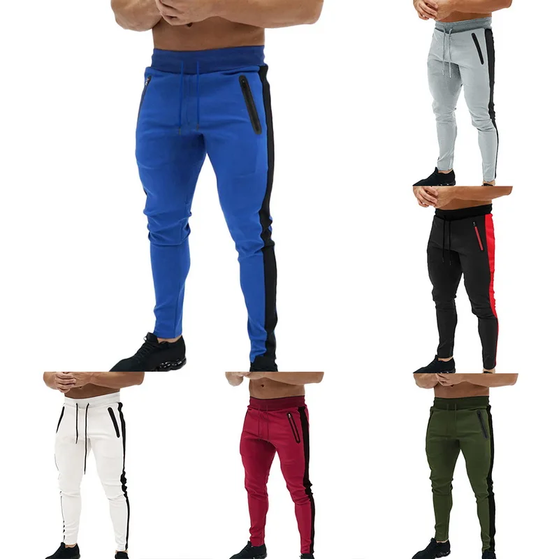 Мужские штаны для бега, фитнеса, спортзала, высокие эластичные спортивные штаны, для спортзала, повседневные, для тренировок, в полоску, для баскетбола, спортивная одежда, мужские спортивные штаны