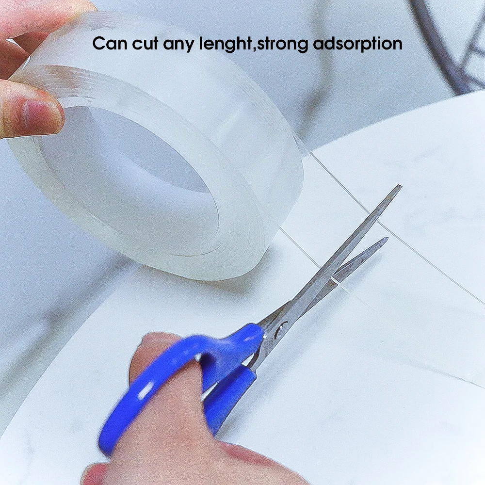 

Washable Adhesive Nano Tape Double-Sided Magic Tape 1/3/5M Indoor Outdoor gel grip tape Sticker