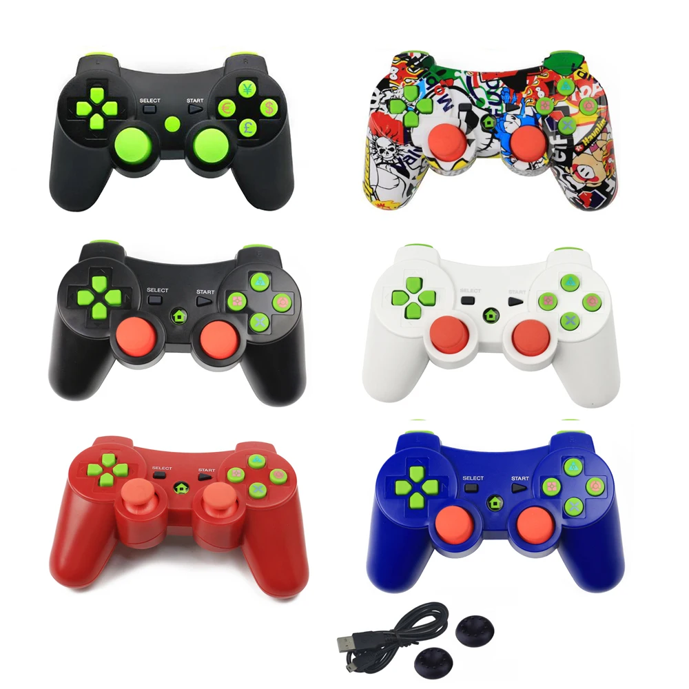 xunbeifang 8pcs wireless virration Bluetooth Game Controller for PS3 Wireless Controller Joystick Gamepad