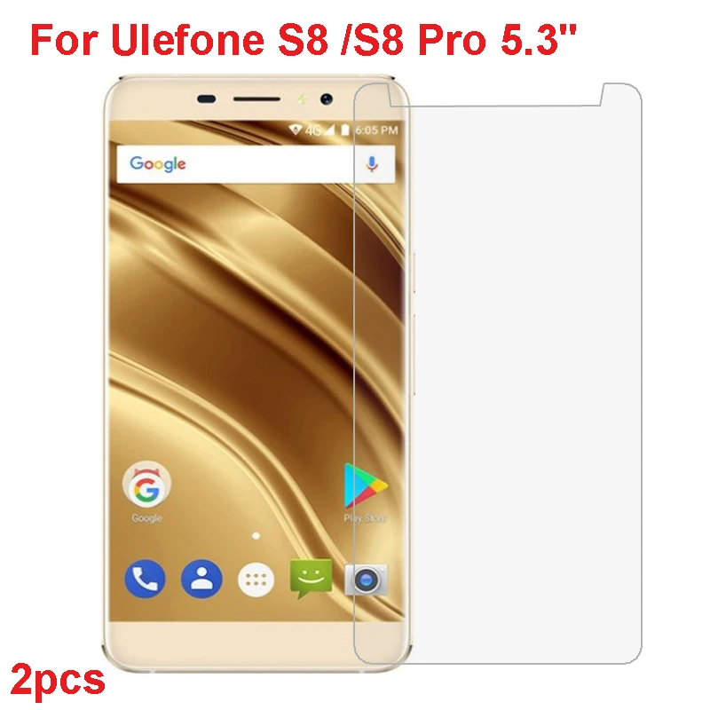 Защитное стекло для Ulefone S8 Pro закаленное 2.5D 9H 2 шт. | Мобильные телефоны и
