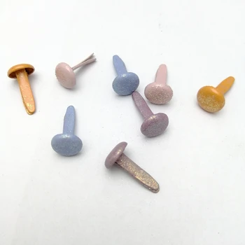 

500pcs 8mm Glitter Mixed Color Scrapbooking Metal Brads Photo Album Wedding Invitations Cards Accessories Children's Doll Diy