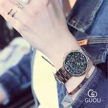 GUOU Watches Women Exquisite Diamond Ladies Wrist Watch Luxury Shiny Rhinestone Women Watch saat relogio feminino relojes mujer