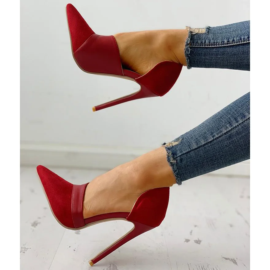 Fashion Flock 11CM High Heels Women Pumps Pointed Toe Work Woman Shoes Weeding Shoes Office Career Elegant Pumps
