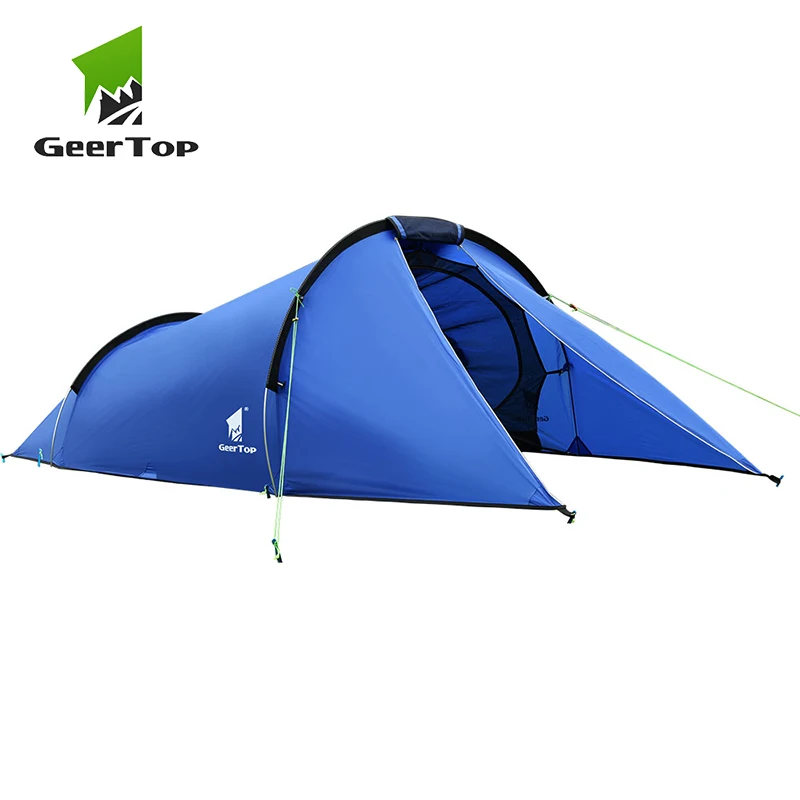 

GeerTop Tunnel Tent Two Person Three Season Large Ultralight Easy Set Up Outdoor Camping Tents Waterproof Windproof Hike Tourist