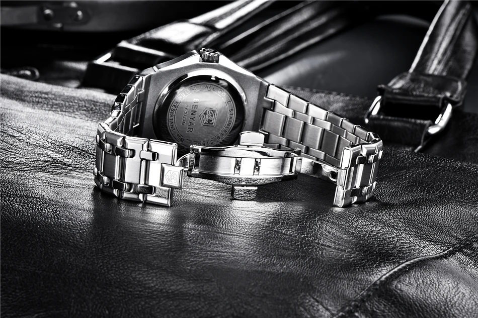 BENYAR мужские часы Топ люксовый бренд военные Стальные кварцевые часы мужские s водонепроницаемые спортивные наручные часы повседневные часы Montre Homme