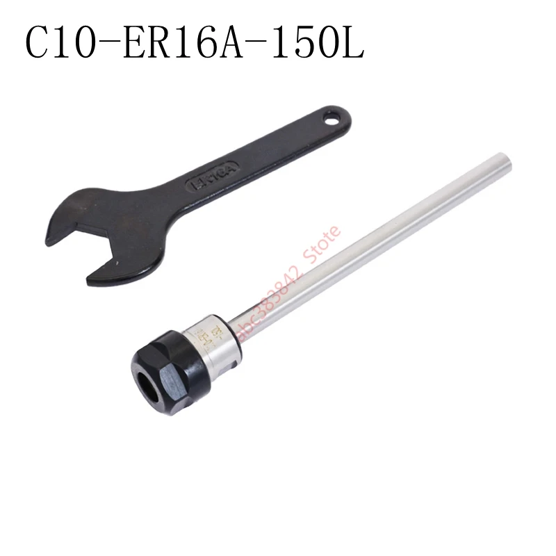 

1set C10 ER8 ER11 ER16 100L 150L 200L Collet Chuck Holder extension rod/bar Straight Shank with wrench for CNC Milling