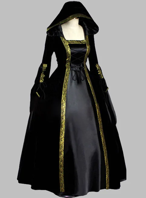 black velvet witch dress
