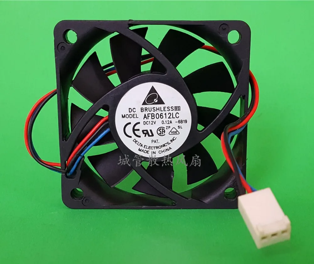 

Серверный охлаждающий вентилятор Delta Electronics AFB0612LC 6B19, постоянный ток 12 В, 0,12 А, 60x60x13 мм, 3-проводной