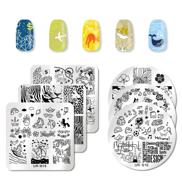 aliexpress com buy ur sugar halloween christmas nail stamping snowman templates