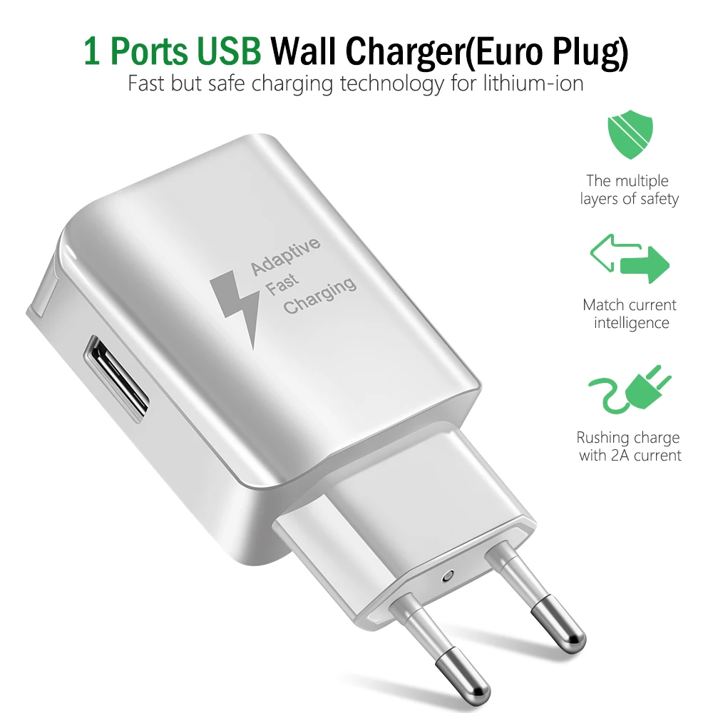 

USB Phone Charger EU/US Plug The Max 2.0A Smart Single port Fast Charging Mobile Charger Travel Adapter For iPhone iPad Samsung
