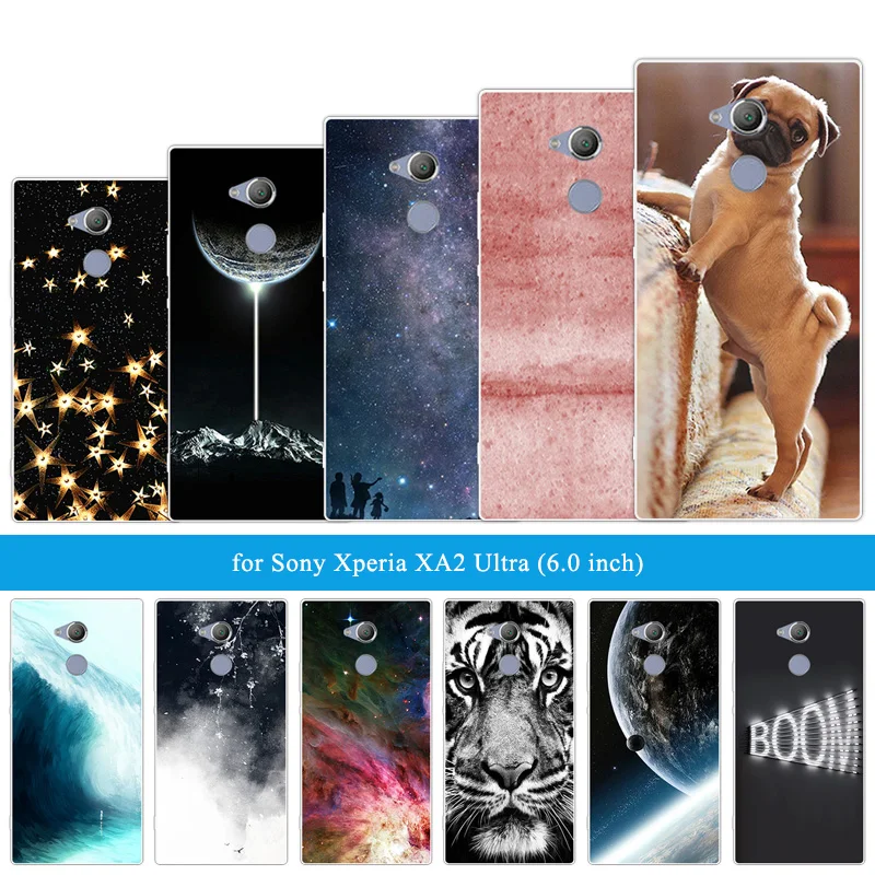 

for Sony Xperia XA2 Ultra Transparent Soft Silicone Slim TPU Lion Tiger Phone Cases for Sony XA2 Ultra Customized 6.0" Shells