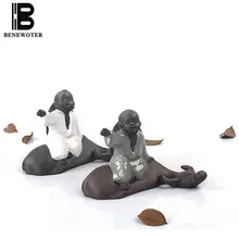 BENEWOTER Tea Ceremony Cerative Boutique Tea Set Tea Pet Yixing Ceramic Porcelain Ice Crackle Kiln Cute Cowboy Tea Pet Ornament