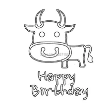 Коровы и днем рождения» узор с ручкой мини DIY мыло ручной работы Stamp chaprter печать
