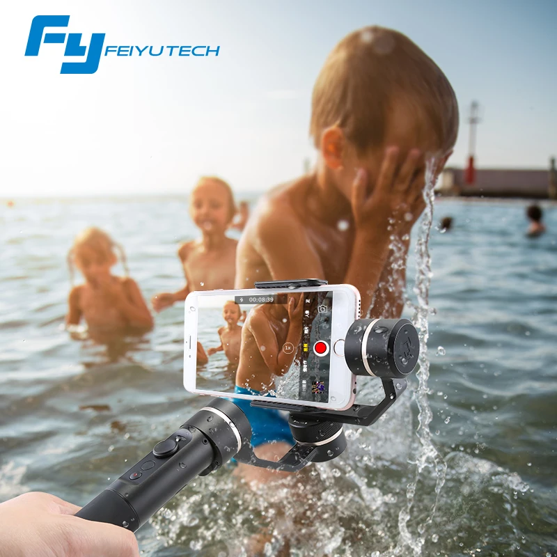 FeiyuTech SPG Gimbal 3-Axis Splash Proof Handheld Gimbal Stabilizer for iPhone X 8 7 6 Plus Smartphone Gopro Action Camera