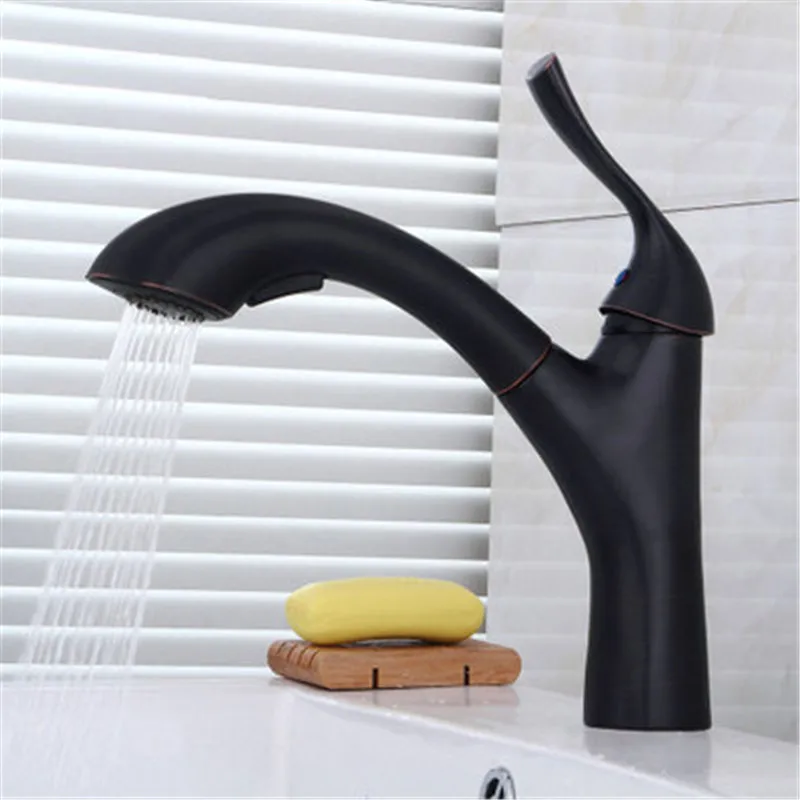 Kitchen Faucet,black oil brushed Brass washing basin Faucet, Kitchen Sink Pull Out Spring Spout Mixers Tap Hot Cold Mixer faucet Kitchen Faucet,black oil brushed Brass washing basin Faucet, Kitchen Sink Pull Out Spring Spout Mixers Tap Hot Cold Mixer faucet