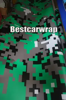 

4.98x33ft Army Digital Tiger Camo Vinyl Car Wrap Styling With air bubble Free Pixel Camouflage Car covering skin wrap foil